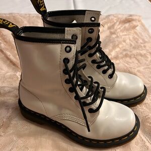 Dr Martens white boots